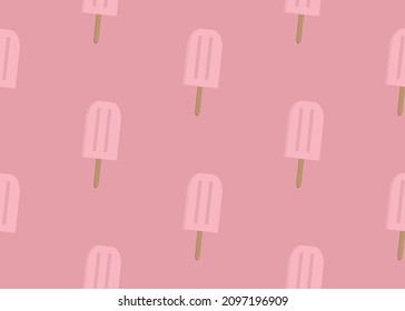 Ice cream. Geometric seamless pattern for design.