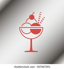 Ice cream in a glass.