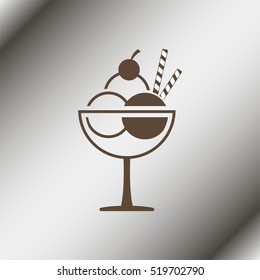 Ice cream in a glass.