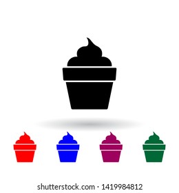 ice cream in a glass multi color icon. Elements of ice cream set. Simple icon for websites, web design, mobile app, info graphics