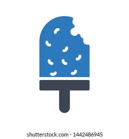 ice cream glyph color vector icon