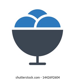 ice cream glyph color vector icon
