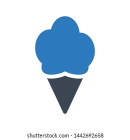 ice cream glyph color vector icon