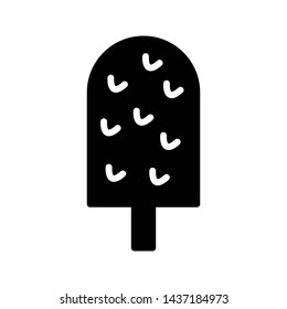ice cream glyph flat vector icon