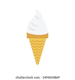 ice cream glyph flat vector icon