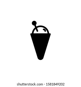 Ice cream glyph icon black and white