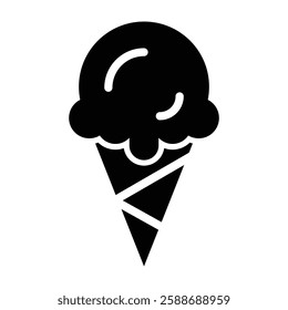 Ice cream Glyph Icon Design For Personal And Commercial Use