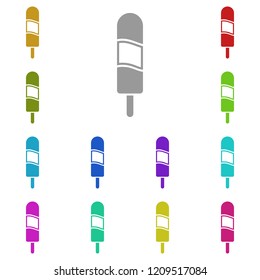 Ice cream glyph icon in multi color. Simple glyph vector of summer set for UI and UX, website or mobile application