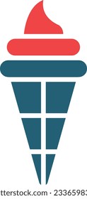 Ice Cream Glyph Two Color Icon For Personal And Commercial Use.
