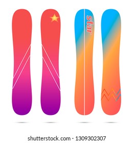 Ice cream gradient sticks isolated on white background. 