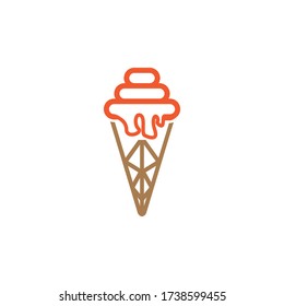 Ice cream graphic design template vector isolated illustration