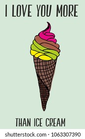 ice cream graphic design vector art