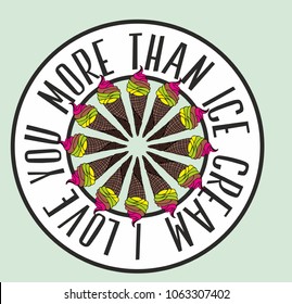 ice cream graphic design vector art