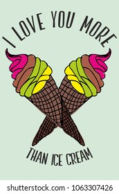 ice cream graphic design vector art