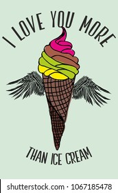 ice cream graphic design vector art