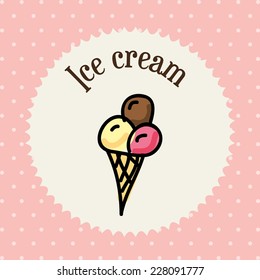 ice cream graphic design , vector illustration