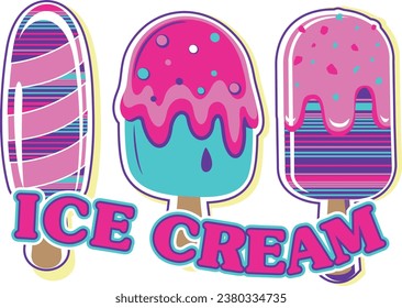 ice cream graphic tees for girl design love