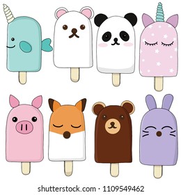 Ice cream hand draw vector