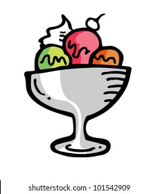 ice cream hand drawn