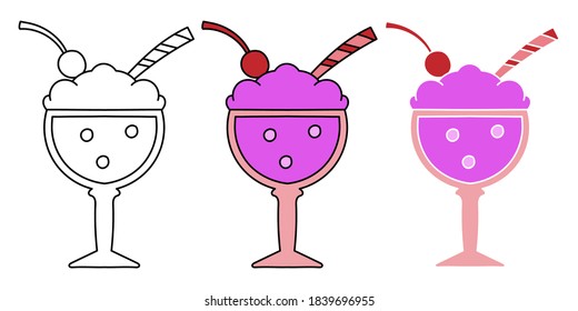ice cream hand drawn design vector