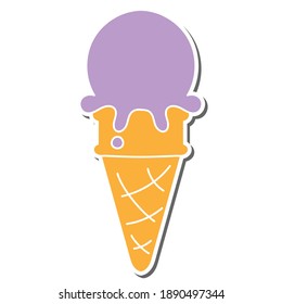 ice cream hand drawn doodle stickers design vector illustration