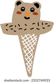 ice cream hand drawn doodle element illustration