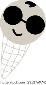 ice cream hand drawn doodle element illustration