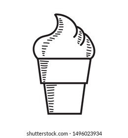 Ice Cream Hand Drawn icon clipart