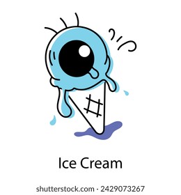 Ice cream hand drawn icon