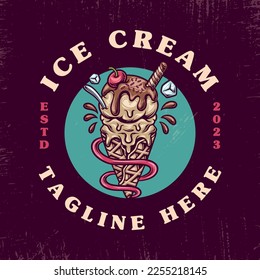 Ice Cream hand drawn illustration