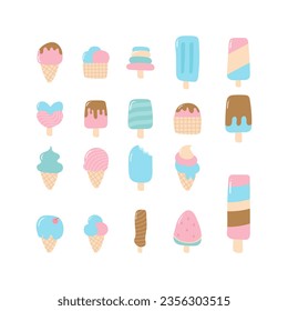 Ice cream hand drawn illustration