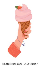 ice cream in hand icon