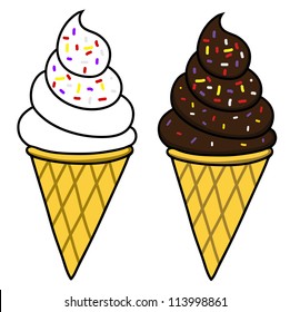 Ice cream Hand writing cartoon.