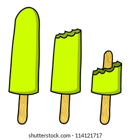 Ice cream Hand writing cartoon.