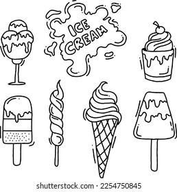 ilustraciones de garras de helado, vector de helado