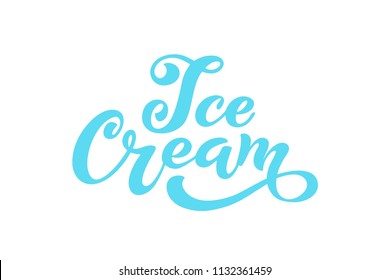 Ice Cream handwritten inscriptions.