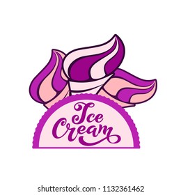 Ice Cream handwritten inscriptions.