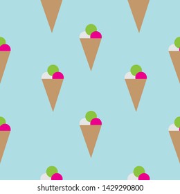 ice cream horn balls seamless background