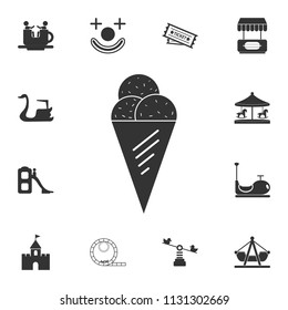 ice cream with horn icon. Detailed set of attractions. Premium graphic design. One of the collection icons for websites, web design, mobile app