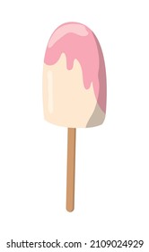 Ice cream. Ice-cream vector in nice colors isolated on white background.