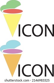 Ice cream icon 2d Logo