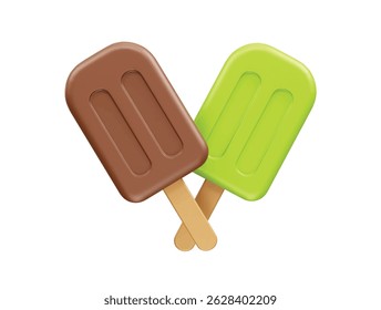  Ice cream icon 3d illustration render
