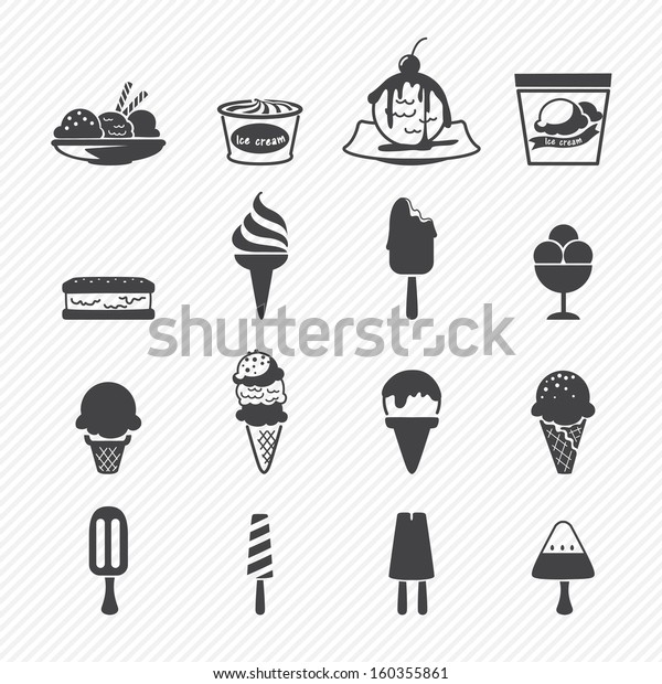 Ice Cream Icon Stock Vector (Royalty Free) 160355861