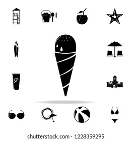ice cream icon. Beach holidays icons universal set for web and mobile