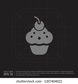 Ice cream icon - Black Creative Background - Free vector icon