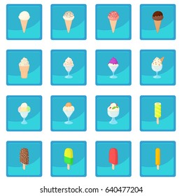 Ice cream icon blue app for any design vector illustration