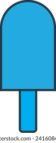 Ice cream icon blue vector asset