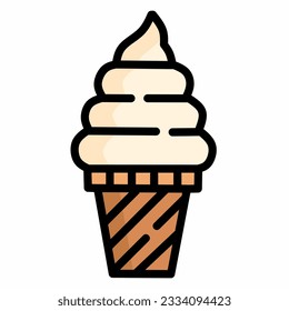 Ice cream icon. Cartoon of ice cream vector icon for web design isolated on white background