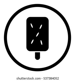 Ice cream icon in circle on white background