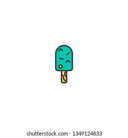 Ice cream icon design. Gastronomy icon vector illustration